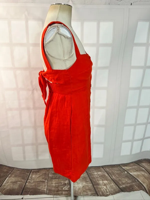 Maeve Anthropologie nwt Tangerine twist front mono dress size XS - Image 7