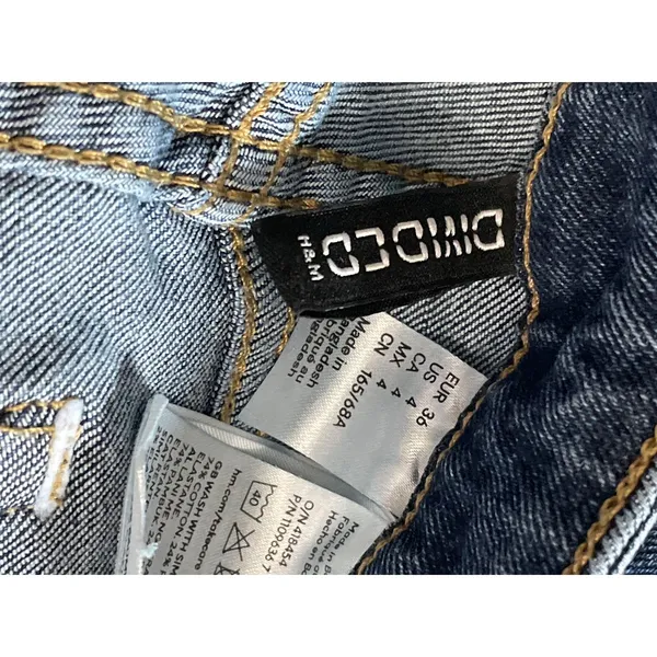 H&M Women's Blue Mid Rise Flared Y2k Bootcut Bell Bottom Denim Jeans Size 4 - Image 5