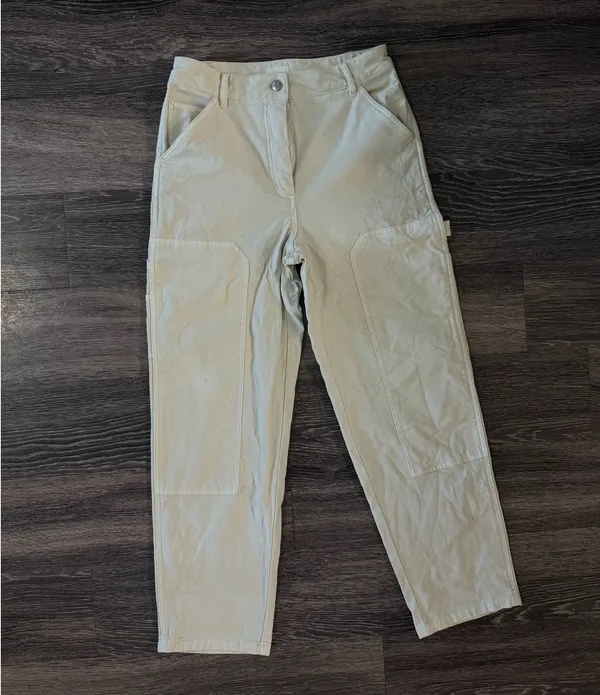 Aritzia Wilfred Free carpenter pants in bone/cream color - Image 3