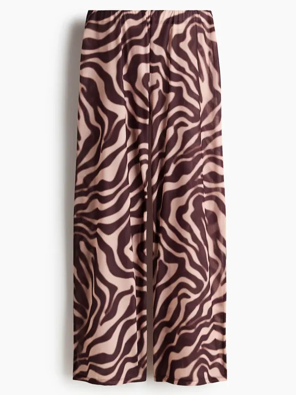 H&M Divided Brown and Pink Zebra-Print Pull-On Pants - Image 2