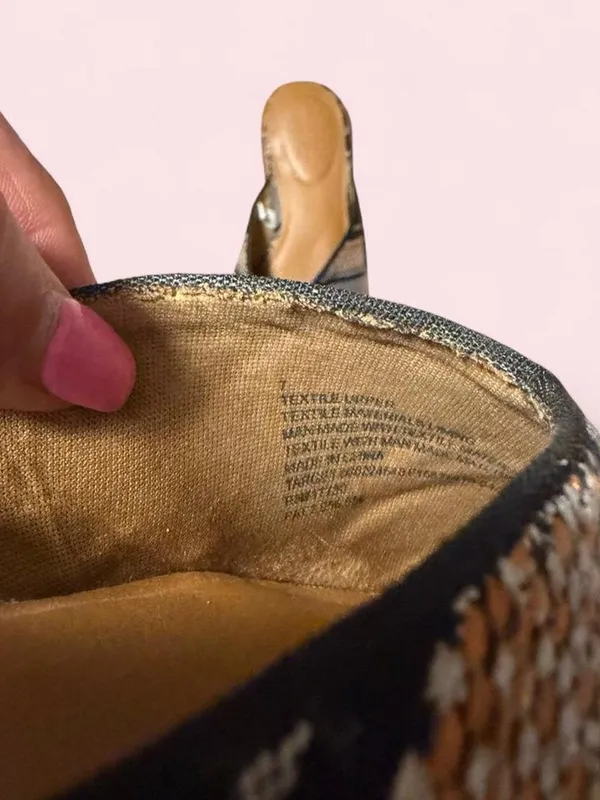Universal Thread Black, Brown & Tan Woven Slip-On Mules - Image 6