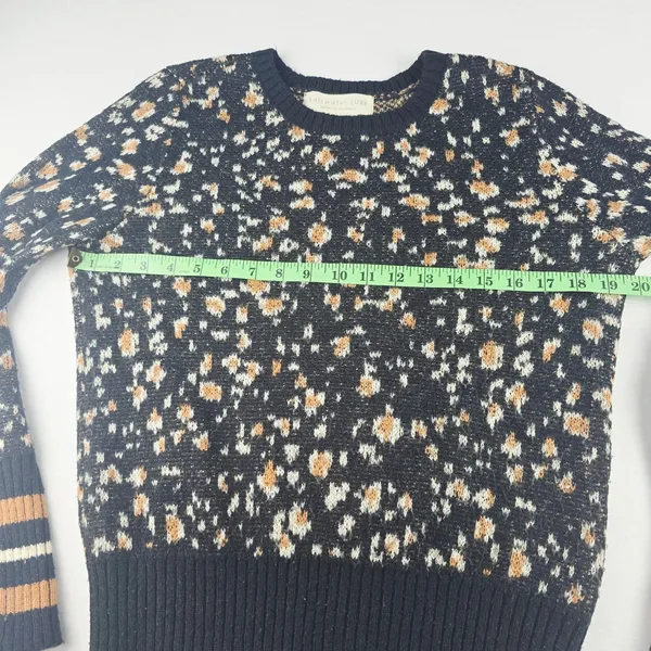 Saltwater Luxe Womens Sweater Animal Print Crew Neck Long Sleeve Knit‎ Small - Image 7