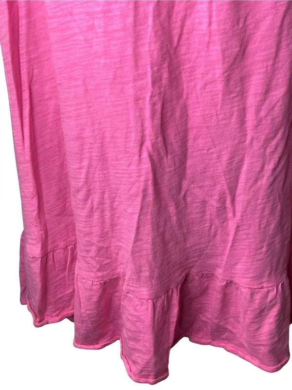 Ralph Lauren sleeveless dress ruffle pink midi size 2X 100% cotton - Image 6