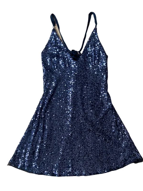 Free People Black Sequined Mini Dress 🔥 - Image 2