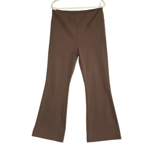 HALARA Day Stretch High Waist Flare Yoga Pant Sz XL Brown Athletic Travel Casual - Image 3