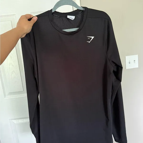 Gymshark Long Sleeve Black Workout Top - Image 4