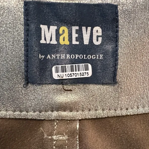 Maeve Anthropologie Women's Pants 29 The Colette Wide Leg Gold Shimmer Metallic - Image 3
