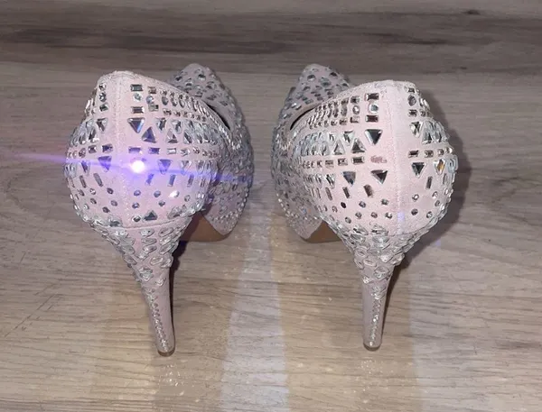 Chinese Laundry Elise sparkle platform heels with silver rhinestone 6 - Image 10