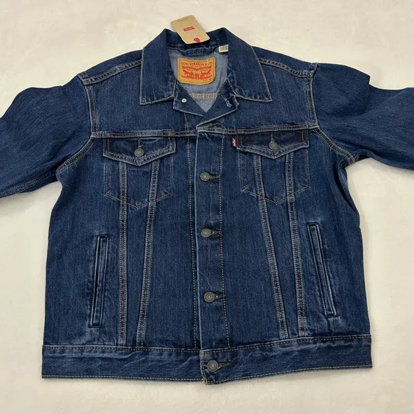 Levi's Classic Retro Type 3 Dark Blue Denim Jean Trucker Jacket NWT Adult M - Image 2