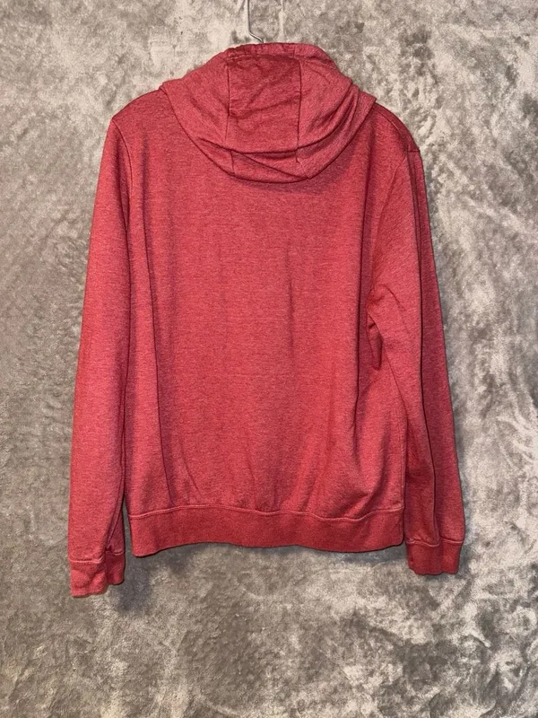 Nike Women's Red Heathered Funnel Neck Hoodie - Image 9
