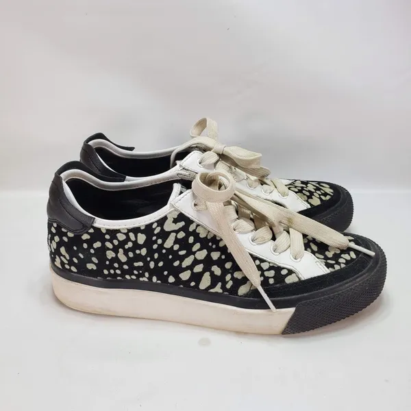 Rag & Bone RB‎ Army Leather Low Top Sneakers Black White Size EU 37 US 7 $275 - Image 3