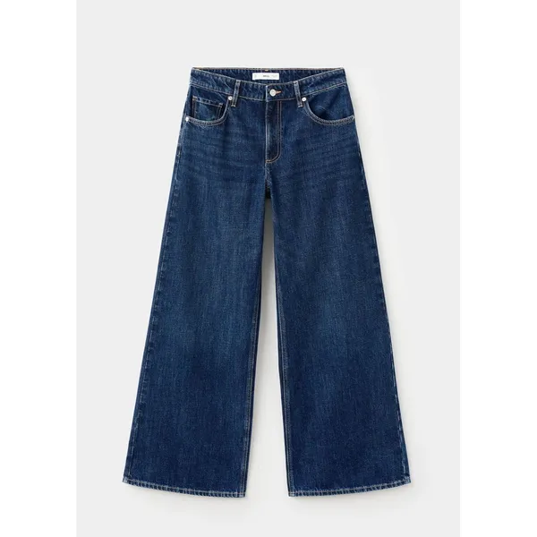 MNG Mango High Rise Wide Leg Jeans Womens US 4 100% Cotton - Image 2