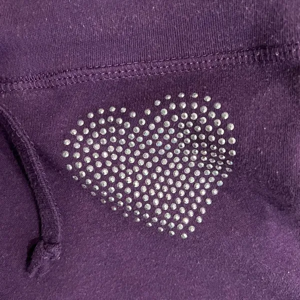 Women’s Snow Love Purple Medium Cotton Heart Shorts - Image 2