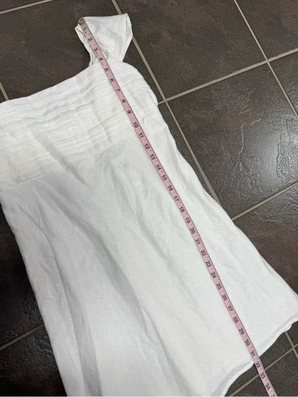 Abercrombie & Fitch A&F Emerson Cap Sleeve Mini Dress Linen White Medium NEW - Image 14