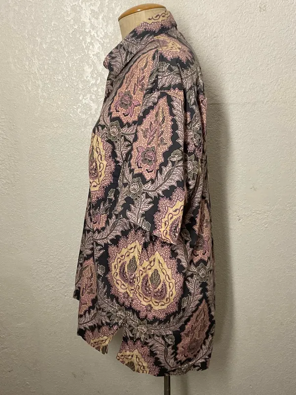 Isabel Marant Iggy Print Button Up Shirt Retro Print Womens Size S - Image 5