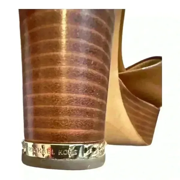 Michael‎ Kors Tan Divia Block Heel Sandals, Size 8 - Image 4