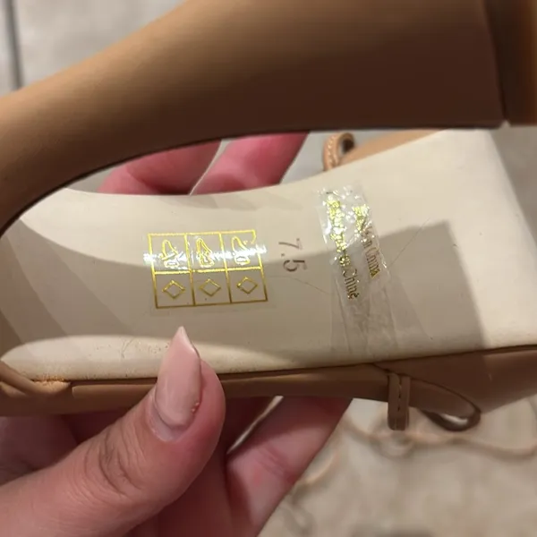 Jeffrey Campbell Platform Nude Lace Up Heels - Image 6