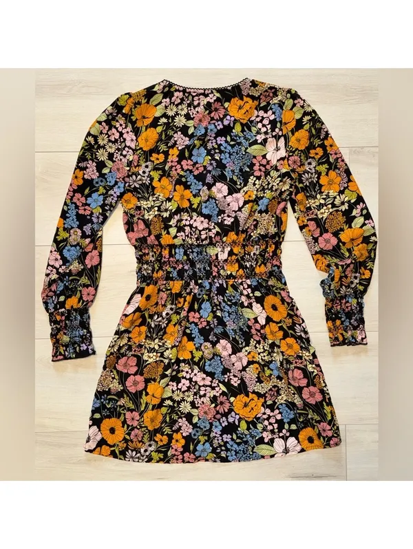 WAYF by Anthropologie Romantic Boho Whimsigoth Long Sleeve Mini Dress size small - Image 8