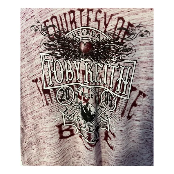 Toby Keith Shirt Womens Size S Red White Blue Lightweight Vintage 2005 Concert T - Image 4