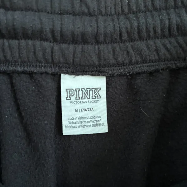PINK Victoria's Secret High Waisted Fleece Skirt Black Mini Size Medium Beach EUC - Image 4