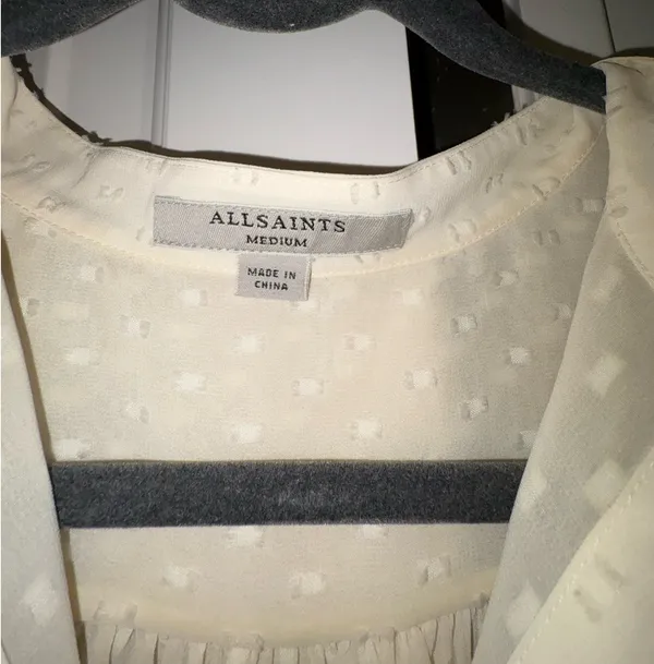 Allsaints cold shoulder chiffon shirt - Image 6