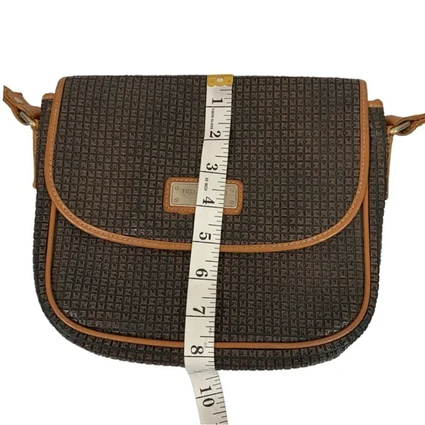 Vintage Ted Lapidus Monogram CrossBody Bag Purse - Image 9