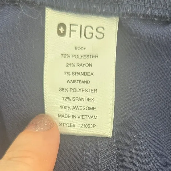 FIGS Scrub Pants Womens XL Petite T21003P Navy Blue Straight Leg EUC - Image 4