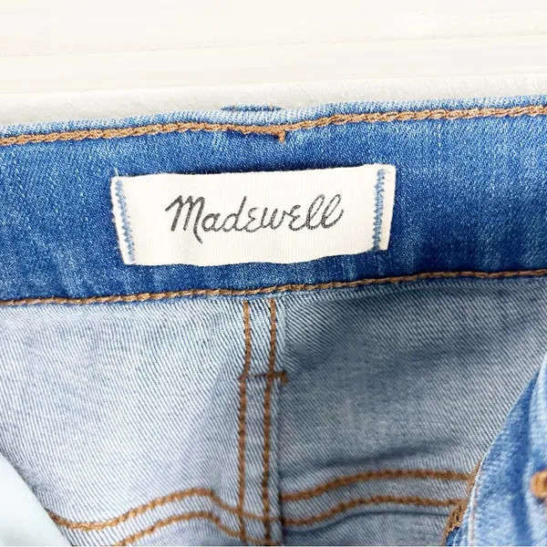 MADEWELL Cali Demi-Boot Button Fly Flare Leg Ripped Denim Jeans 25 Preppy Casual - Image 3