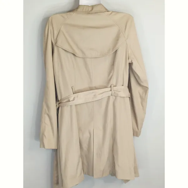 Zara Basic Khaki Trench Coat Women's Medium Neutral‎ Outdoor Gorpcore Minimalist - Image 5
