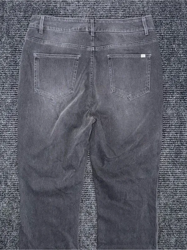 Halara Flex High Waisted Pull On Pockets Casual Bootcut Jean Sz L Iron Gate Gray - Image 4