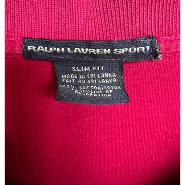 Ralph Lauren Sport Slim Fit Pink Polo – Size Small - Image 3