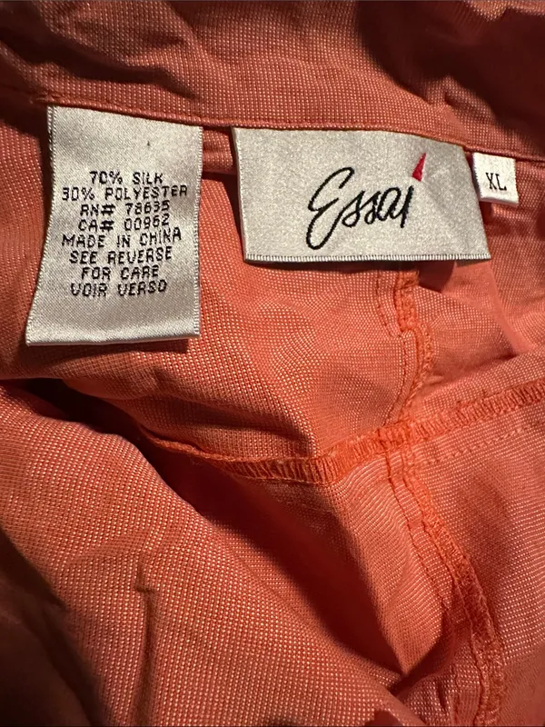 Essai Sleeveless Button-Down Top in Coral Orange - Image 3