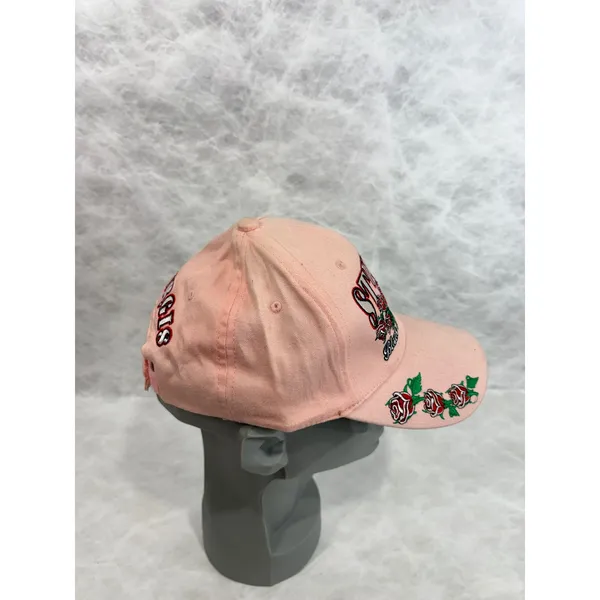 Hot Leathers Sturgis Black Hills Rally 2006‎ Hat Pink Rose Embroidered Biker Cap - Image 6