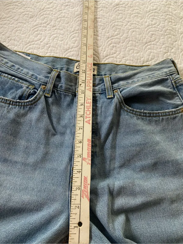 Etica Light Blue 100% Cotton High Waisted Button Fly Wide-Leg Jeans - Image 12