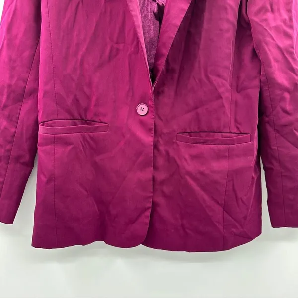 RTR‎ Endless Rose Purple Pink Single Breasted Long Sleeve Blazer Sz M - Image 5