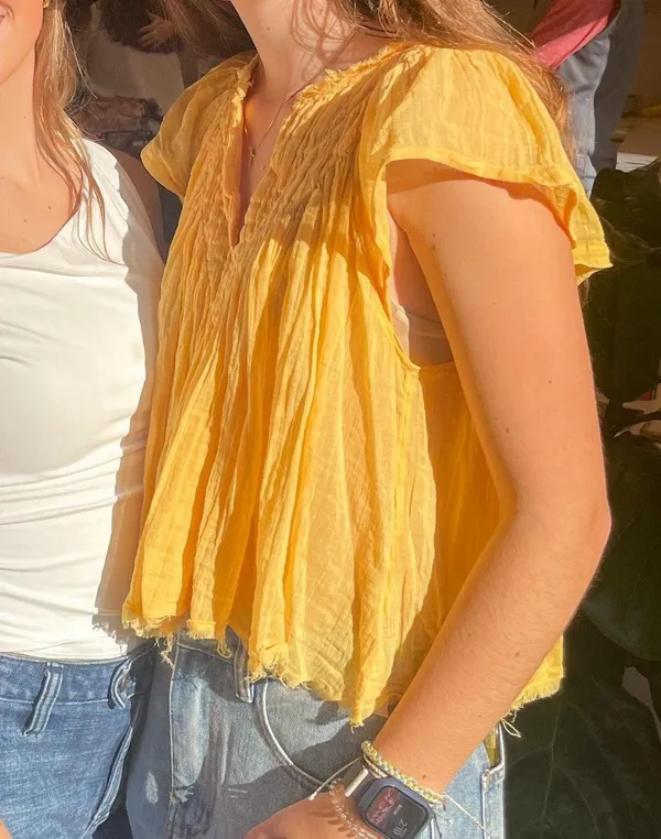 Free People Orange Blouse - Image 2
