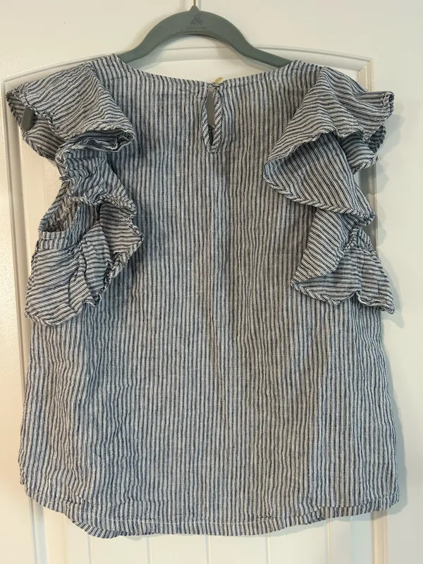 J.Crew Striped Linen Blend Top - Image 9