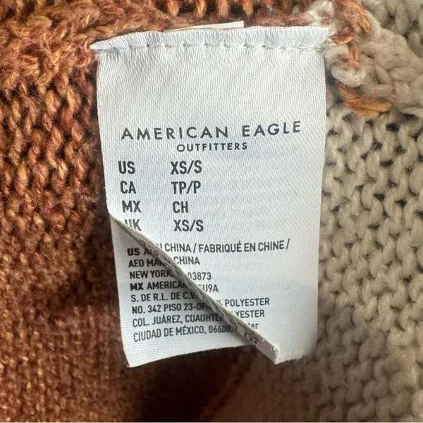 American Eagle colorful striped oversized knit cardigan sweater size small - Image 9