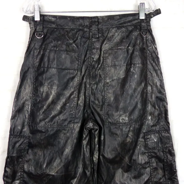 Club Exx Dolls Kill Convertible Cargo Pants S DIY Hand Painted Goth Cyber Rave - Image 12
