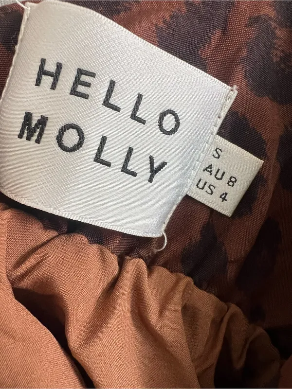 Hello Molly Brown Leopard Print Tiered Midi Dress - Image 3