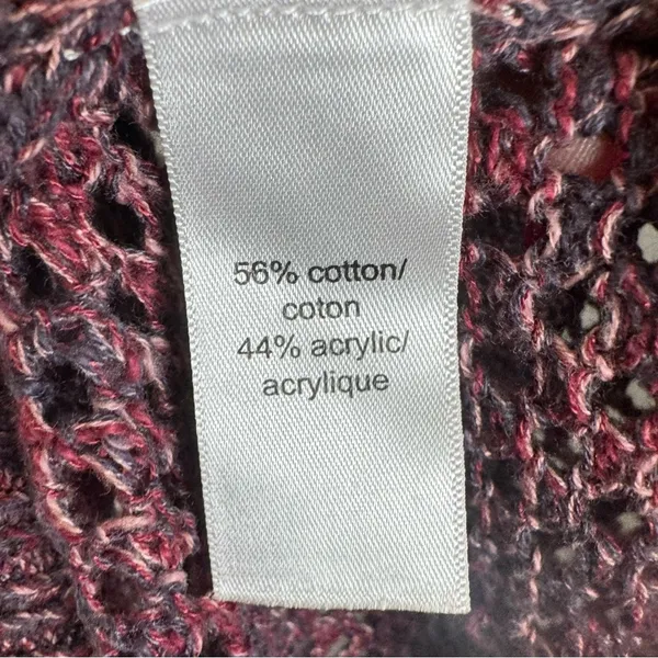 Maurice’s pink and purple color block loose knit open stitch sweater size 3X - Image 6