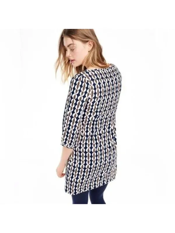 Boden EUC Women's Geometric Print Scoop Neck Dress Size 8L - Image 2