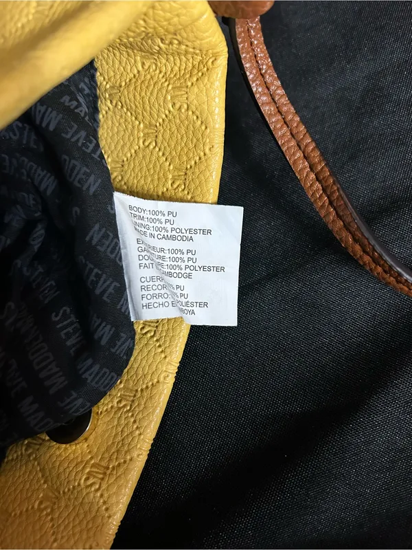 Steve Madden Crossbody Bag in Mustard Yellow & Brown - Image 9