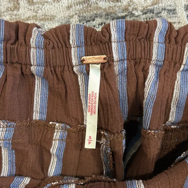 Free People come to play striped wide leg cropped pants - Image 16