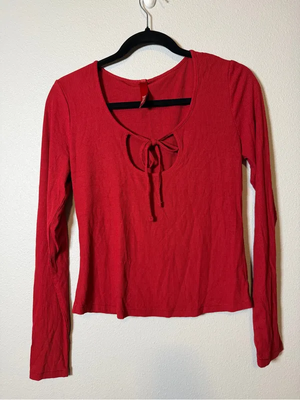 Skims soft lounge brick long sleeve keyhole top NWT large - Image 3