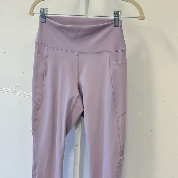 Uniqlo AIRism UV Protection Soft Pocket Leggings Purple Lilac Medium Athleisure - Image 3