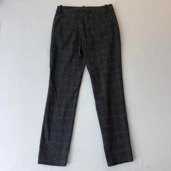 Zara Woman Gray Brown Plaid Glen Check Slim Fit Dress‎ Pants Size 2 - Image 3