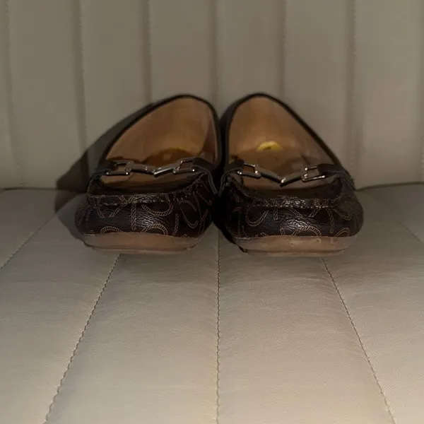 Calvin Klein Monogram Black Loafers size 7 women’s slip on shoes faux leather - Image 6