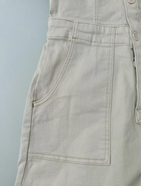 Anthropologie Pilcro The Kit Utility Romper in Beige , Size 6 - Image 11