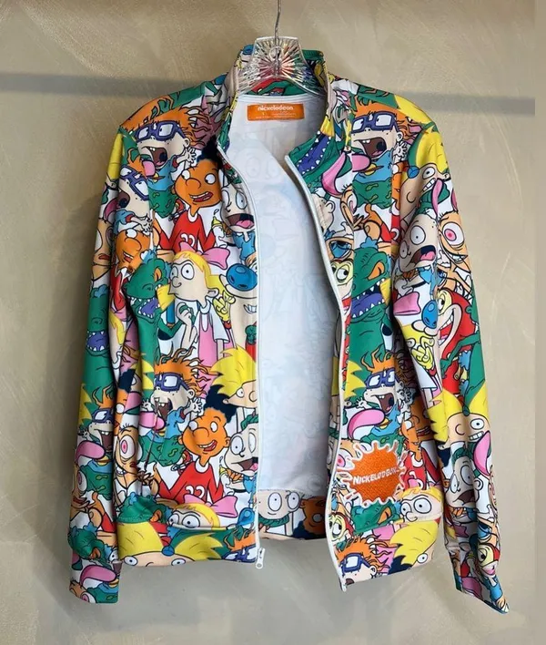 Nickelodeon 2021 Women Cowl Neck Full Zip cartoon Jacket Rugrats,Hey Arnold|SZ:L - Image 14
